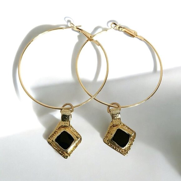 Reimagined Avant Garde Choker Necklace and Hoop Earrings - Picture 4 of 6